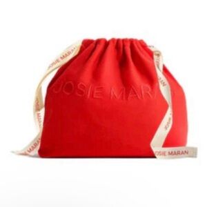 Josie Maran Red Reusable Logo Pouch Bag NWOT